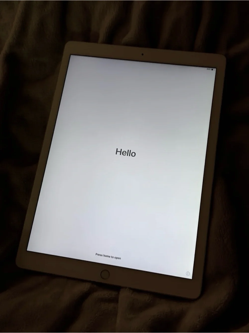 Apple iPad Pro 12.9-inch 1st Gen in Silver w/ Apple Lightning USB Cable